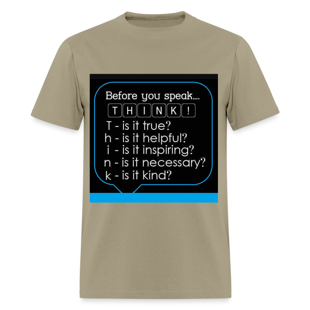 Before You Speak - Men's T-Shirt - khaki