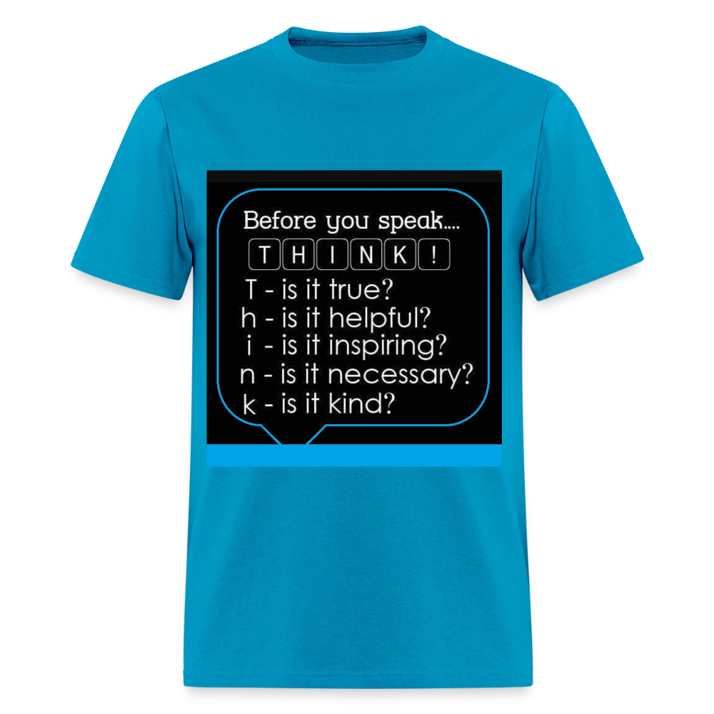 Before You Speak - Men's T-Shirt - turquoise