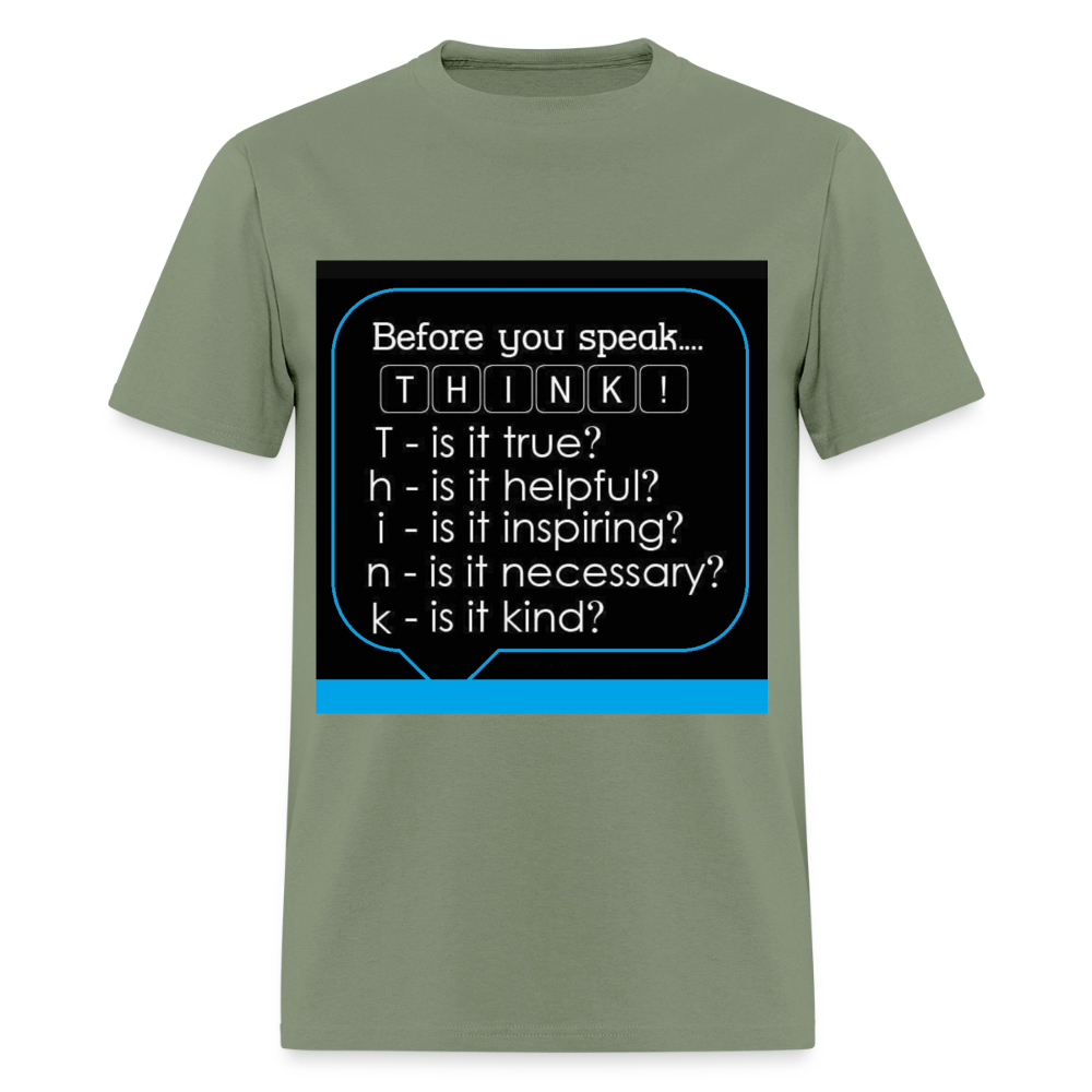 Before You Speak - Men's T-Shirt - military green