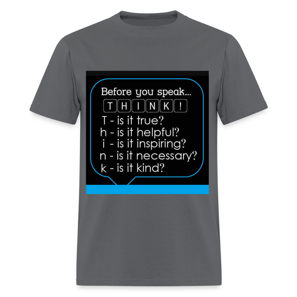 Before You Speak - Men's T-Shirt - charcoal