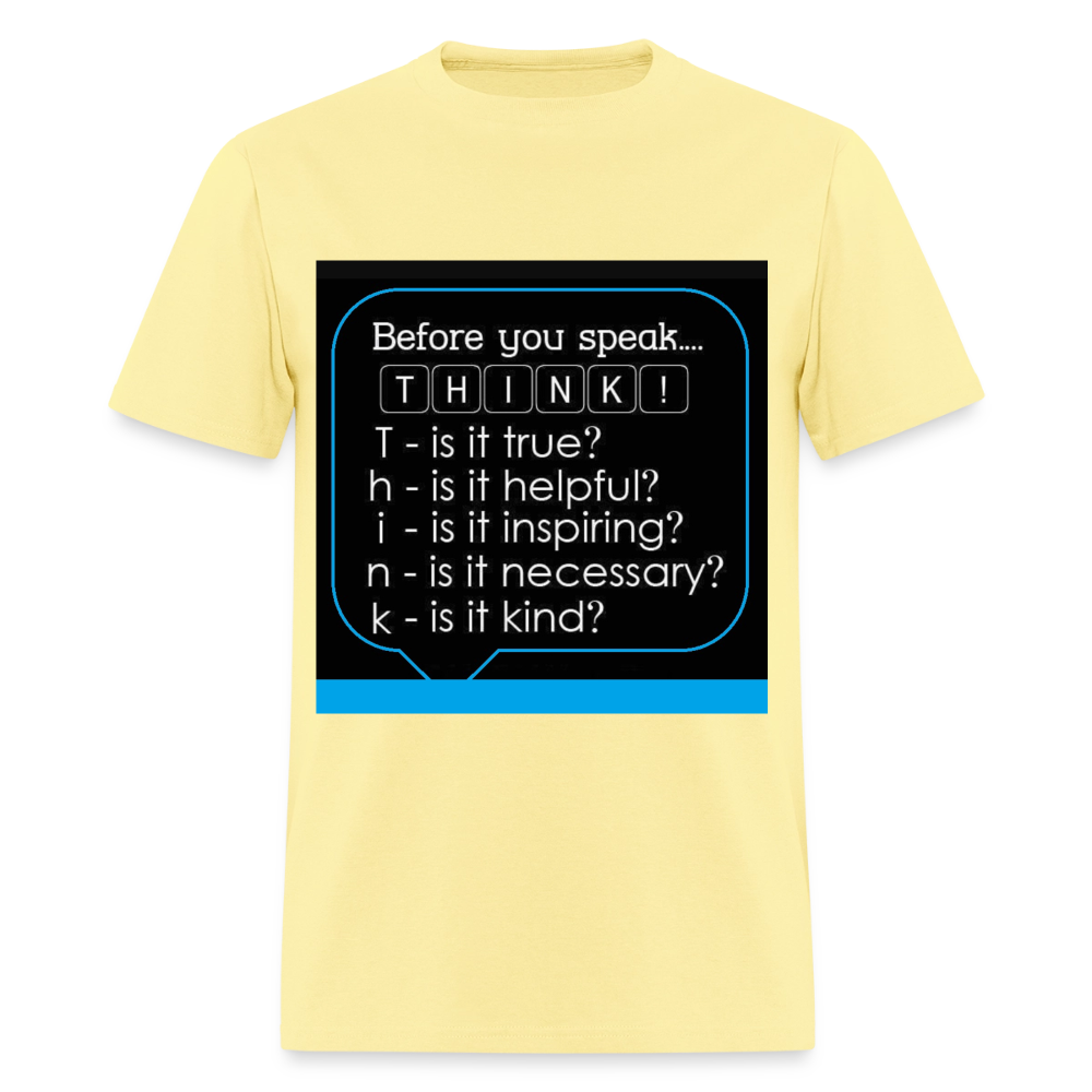 Before You Speak - Men's T-Shirt - cornsilk
