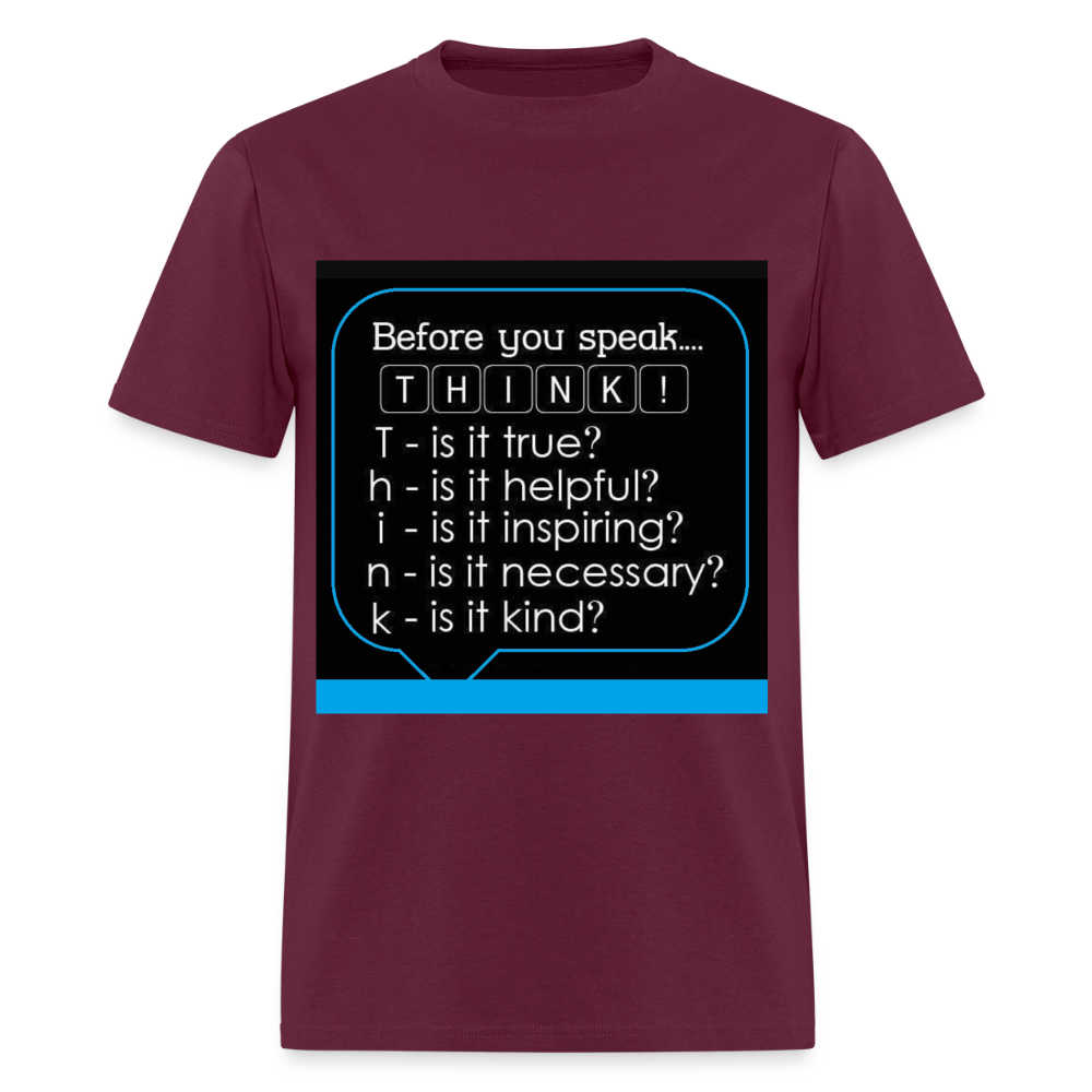 Before You Speak - Men's T-Shirt - burgundy